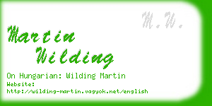 martin wilding business card